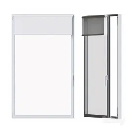 White Window With Roller Blind
